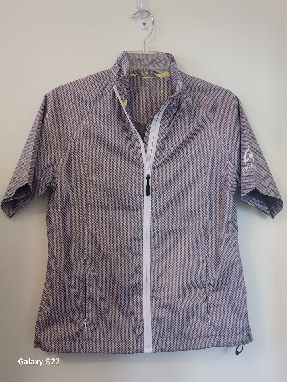 Storm Pack Lightweight Purple Printed Short-Sleeve Jacket with Zip